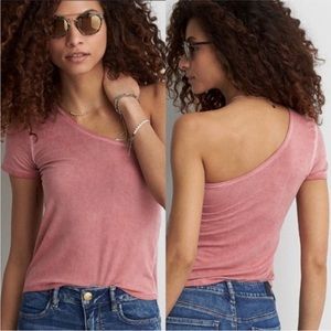 NWT American Eagle One Sleeve Tee-Medium